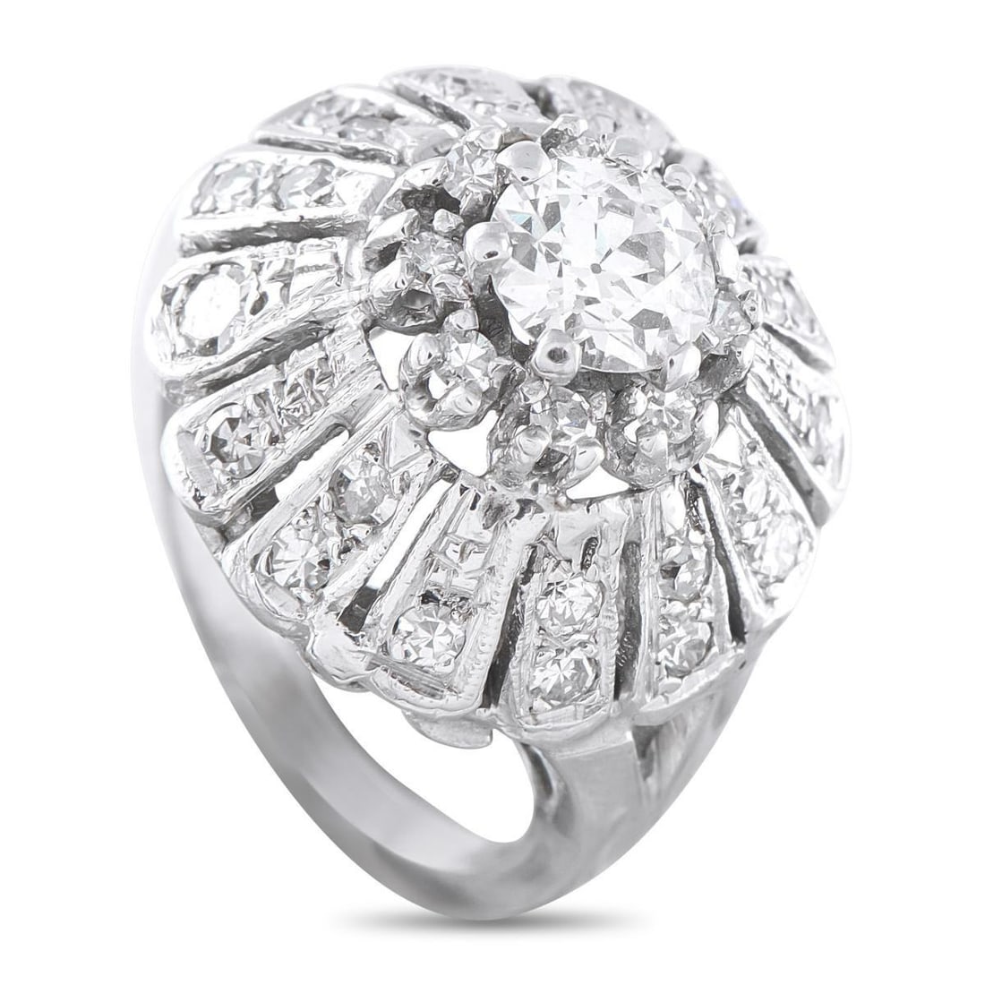 14K WHITE GOLD 1.25CT DIAMOND RING: An exquisite 14K White Gold setting makes this luxury ring truly breathtaking. Adorned with Diamonds totaling 1.25 carats, it will effortlessly catch the light and provide continuous sparkle. A 2mm wi