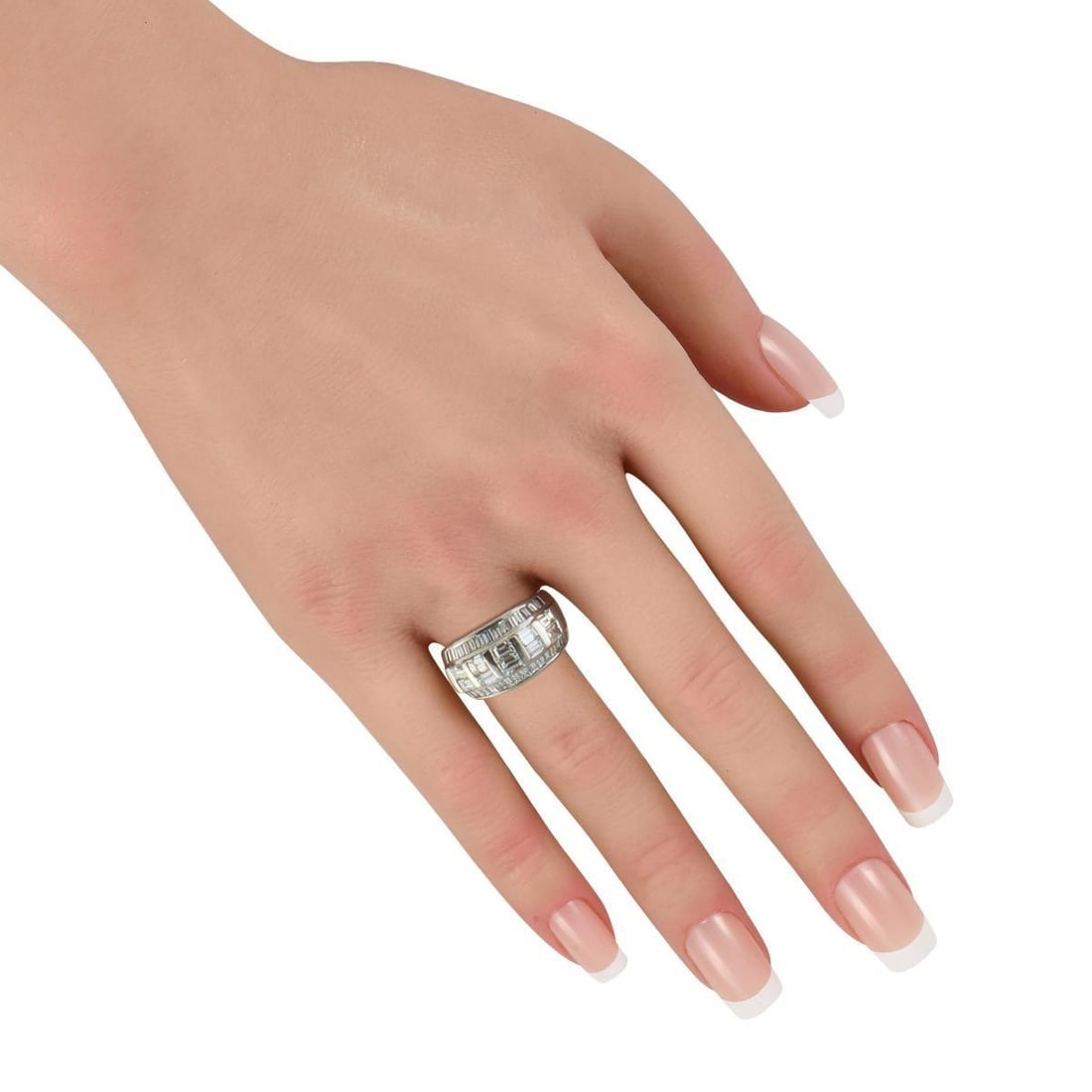 PLATINUM 3.0CT DIAMOND RING - 3