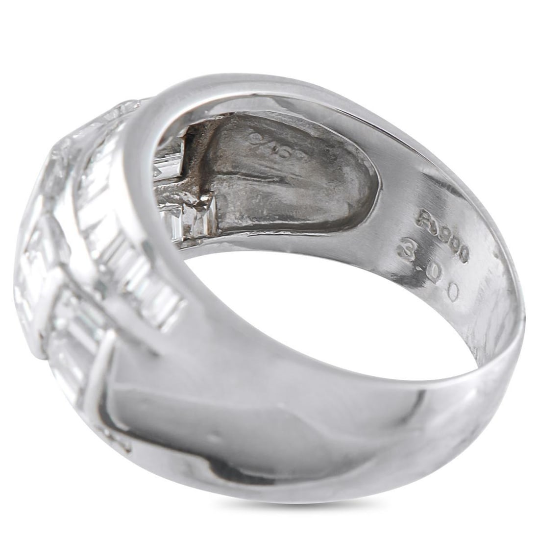 PLATINUM 3.0CT DIAMOND RING - 4