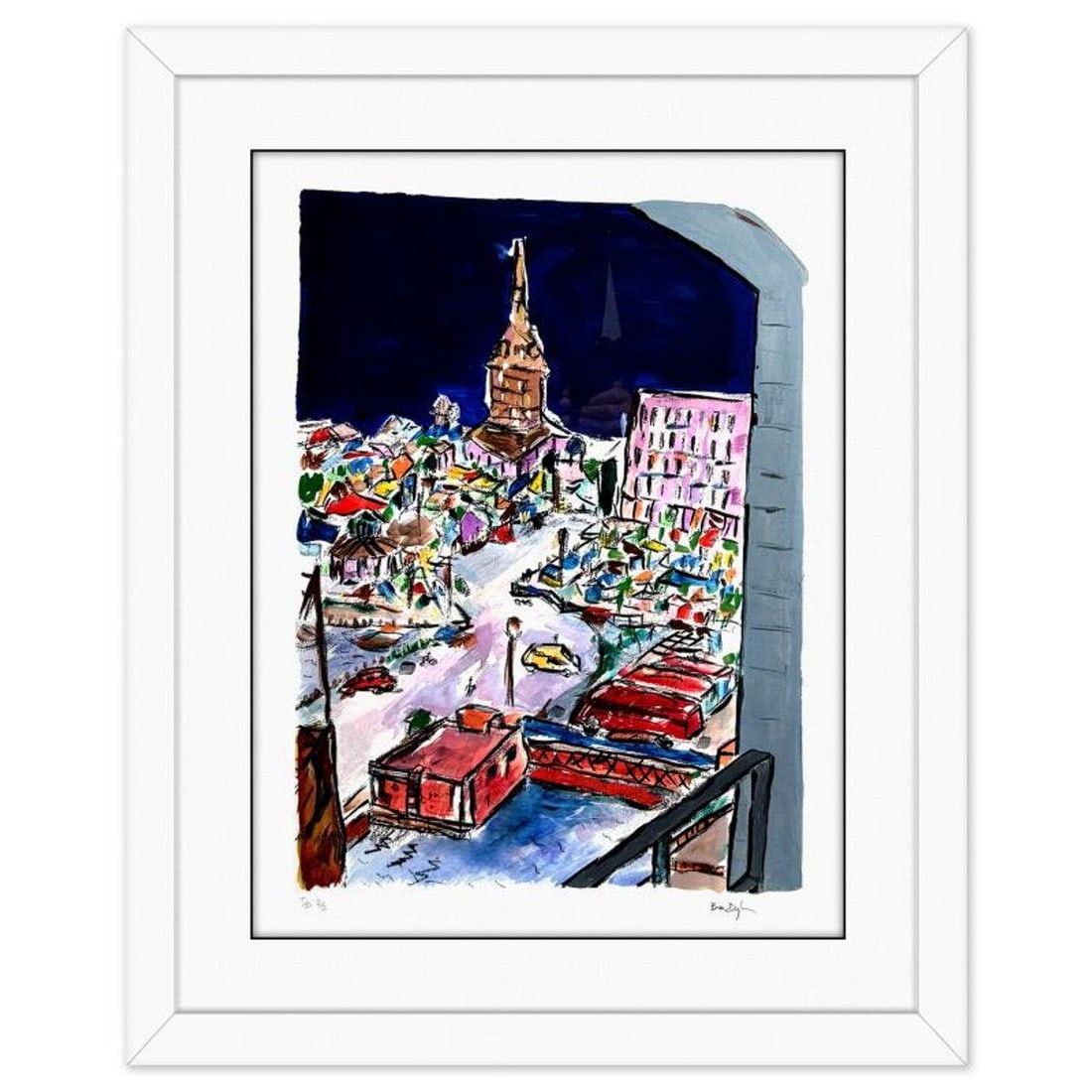 Bob Dylan, "Bell Tower" Framed Limited Edition, TP Numbered 2/2 and Hand Signed with Letter of (1 of 2)