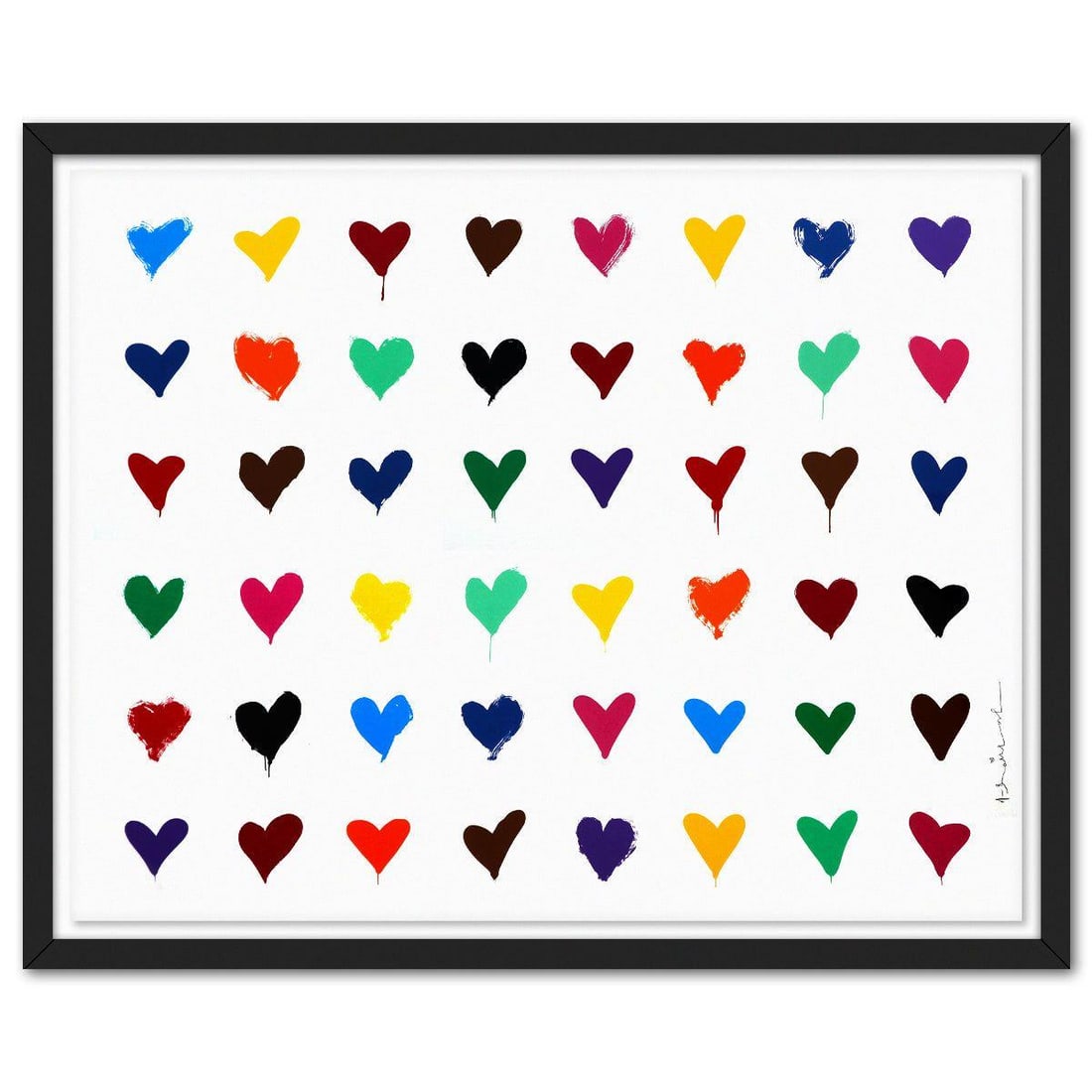 Mr Brainwash- Silkcreen on Paper "All You Need Is He[Art], 2022": Artist: Mr Brainwash. Medium: Silkcreen on Paper. Title: All You Need Is He[Art], 2022. Size: 38" x 50". Measures approx. 43" x 55" (framed). Signature: Hand signed and numbered. Certificate of Authen