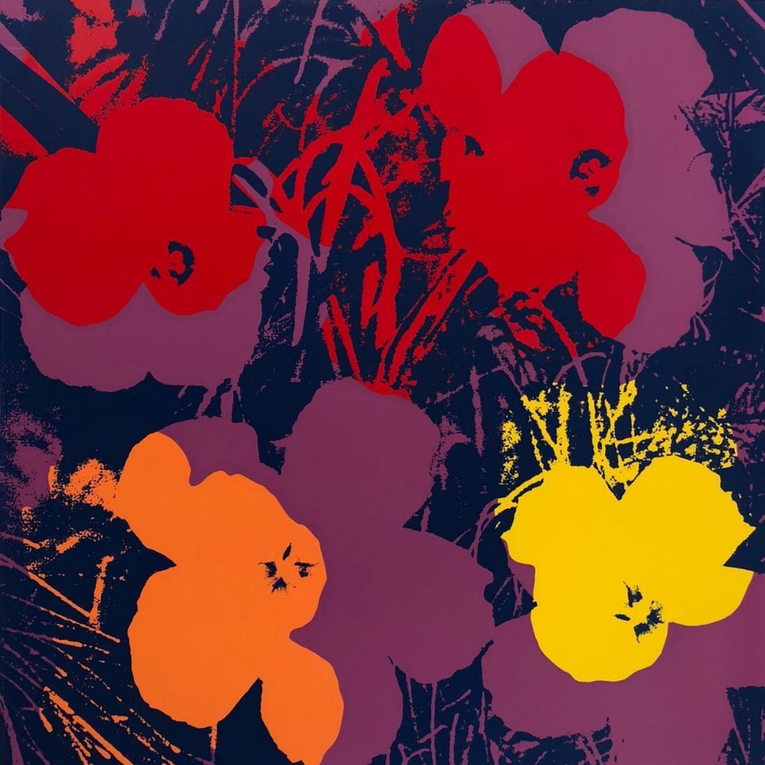 Andy Warhol- Silk Screen "Flowers 11.66": Artist: Andy Warhol. Medium: Silk Screen. Title: Flowers 11.66. Size: 35.5" x 35.5". Certificate of Authenticity: From the publisher. Additional: The piece is stamped in blue on the back with "Publish