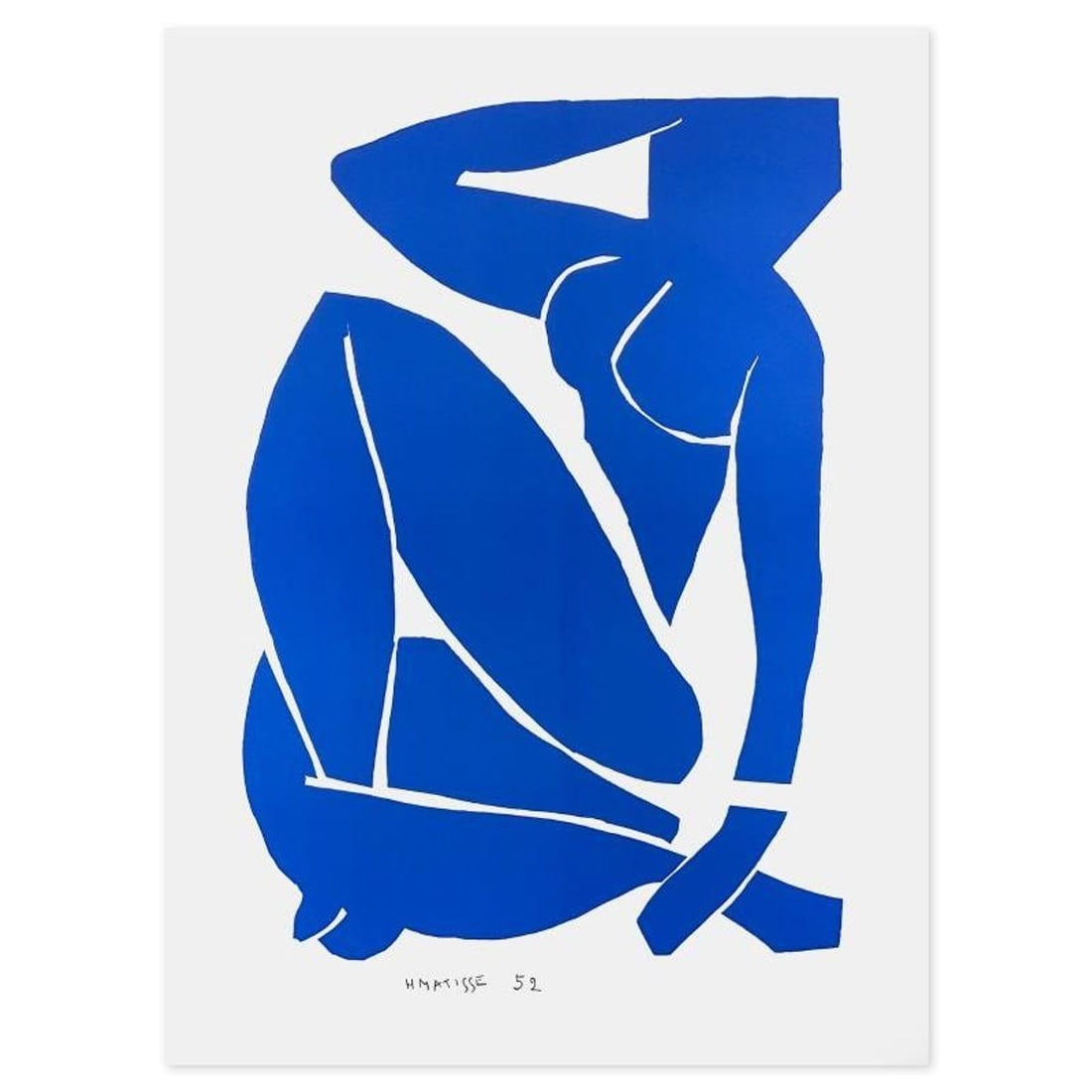 Henri Matisse 1869-1954 (After), "Nu Bleu III" Limited Edition Lithograph with Certificate of: Nu Bleu III is a limited edition lithograph by Henri Matisse (1869-1954) bearing the plate signature of the artist. This piece comes from an edition of 200 authorized by the Matisse Estate; the editio