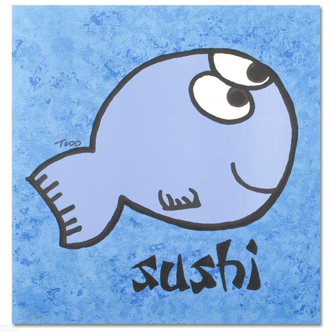 Sushi Limited Edition Lithograph by Todd Goldman, Numbered and Hand Signed with Certificate of: Pop artist Todd Goldman is known all across the globe for his whip-smart and wickedly funny puns and pictures! "Sushi" is a limited edition lithograph on paper, numbered and hand signed by Todd. Inclu