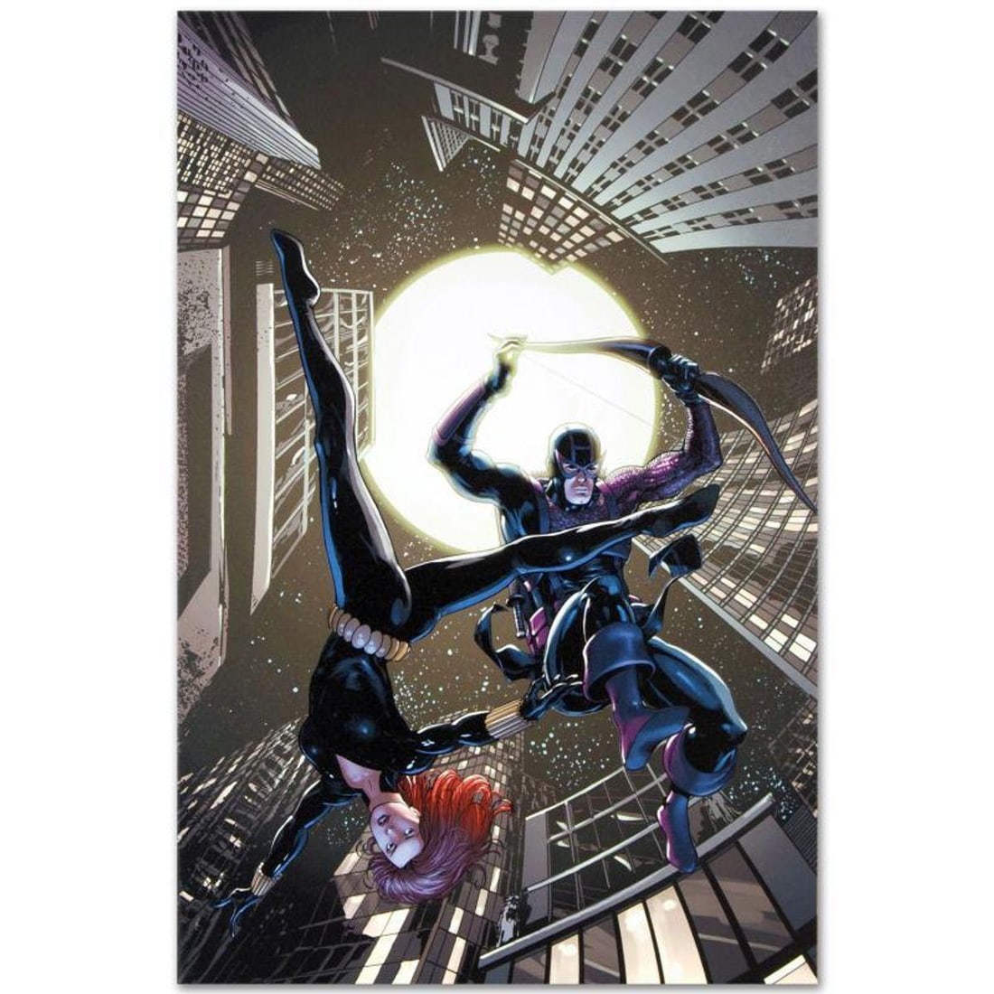 Marvel Comics "Marvel Adventure Super Heroes #17" Numbered Limited Edition Giclee on Canvas by Barry: A piece of comic book history, this limited edition, from original art by Barry Kitson, depicting the classic characters Black Widow and Hawkeye. Barry Kitson got his start at Marvel UK by penciling S