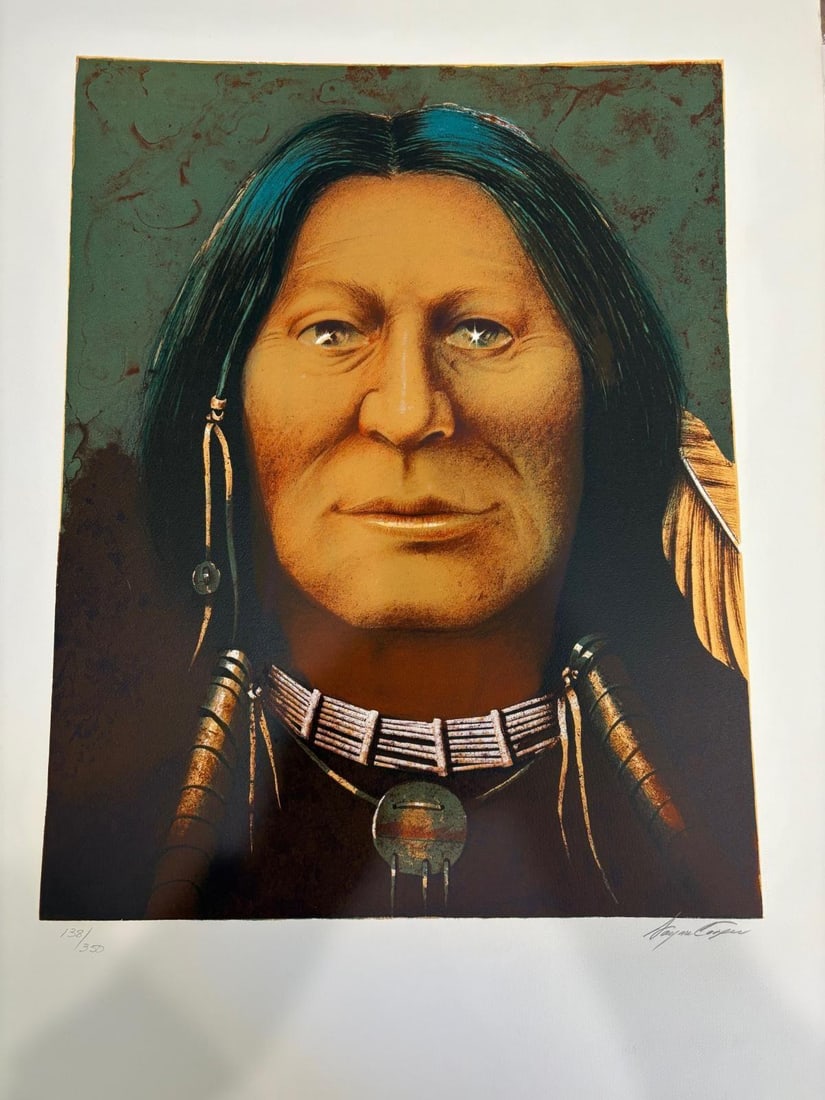 Wayne Cooper- Limited edition lithograph on paper: Artist: Wayne Cooper. Medium: Limited edition lithograph on paper. Size: 22" x 28". Signature: Signed and numbered. Reference#: 25202.