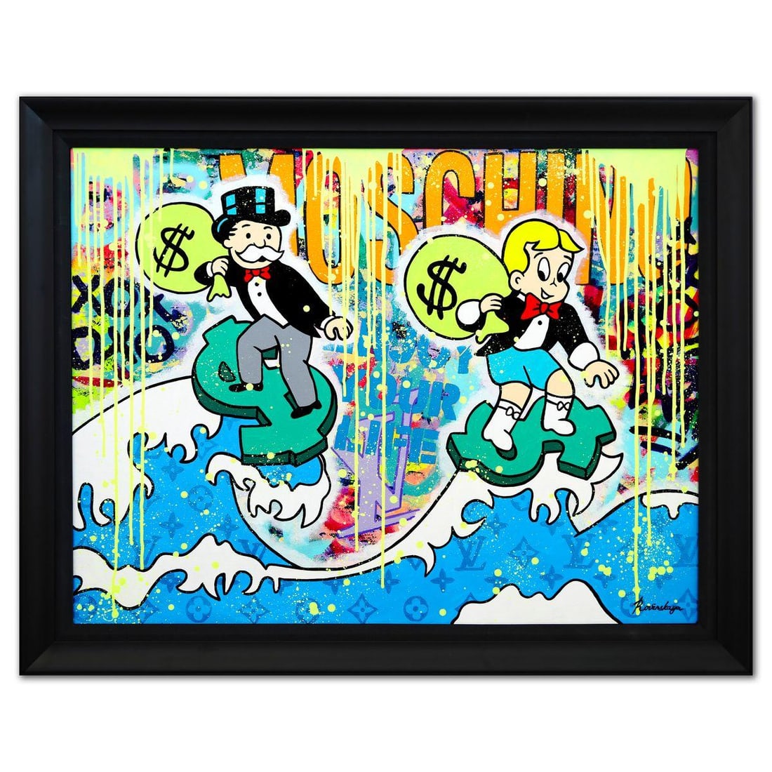 Nastya Rovenskaya- Original Oil on Canvas "Riding the Wave" (1 of 2)