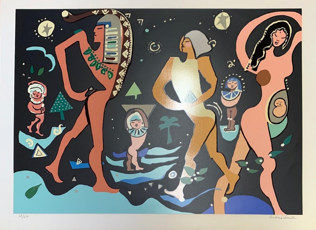 Andrea Smith- Serigraph on paoer: Artist: Andrea Smith. Medium: Serigraph on paoer. Size: 24" x 30". Signature: Signed and numbered. Reference#: 25102.