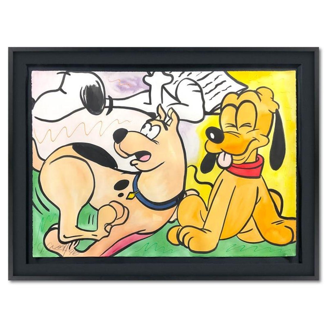 Crash, Framed Original Painting (37" x 49"), Dated 1996 and Hand Signed with Letter of Authenticity.: This is an original painting on deckle edge paper by Crash, dated 1996 and hand signed by the artist. This piece comes framed. Includes Letter of Authenticity. Measures approx. 37" x 49" (frame), 29.5