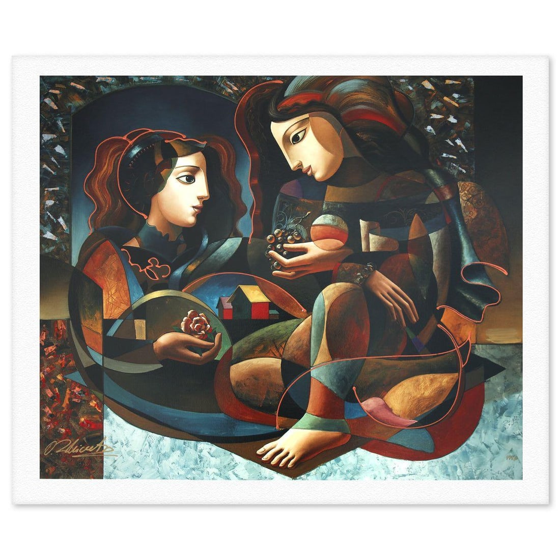 Oleg Zhivetin- Silkscreen "Their Harvest": Artist: Oleg Zhivetin. Medium: Silkscreen. Title: Their Harvest. Size: 34" x 40". Signature: Hand signed and numbered. Reference#: 74693.