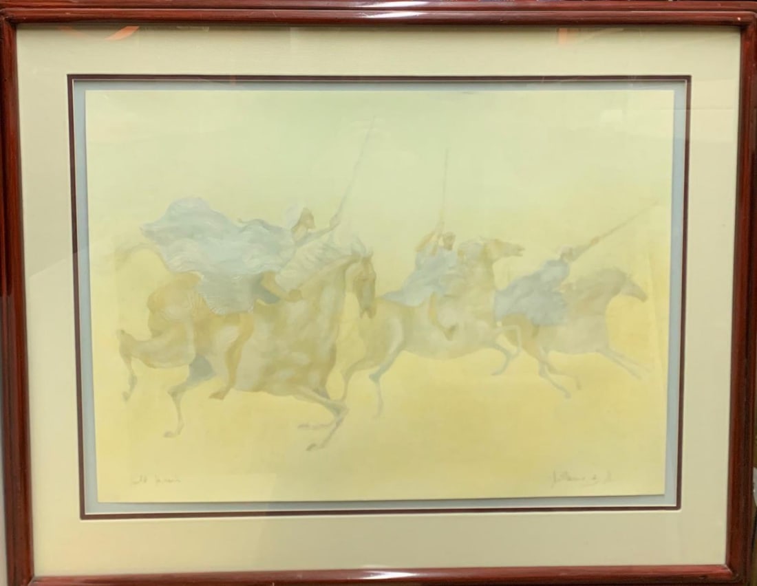 Guillaume Azoulay- Serigraph "Fantasia": Artist: Guillaume Azoulay. Medium: Serigraph. Title: Fantasia. Measures approx. 30" x 40" (framed). Signature: Signed and numbered. Reference#: 25106.