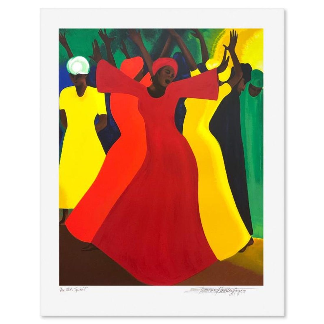 Bernard Hoyes, "In the Spirit" Limited Edition Printer's Proof Serigraph, Numbered and Hand Signed: In the Spirit is a limited edition printer's proof serigraph on paper by Bernard Hoyes, numbered and hand signed by the artist. Includes Letter of Authenticity. Measures approx. 29.5" x 23.5" (border)