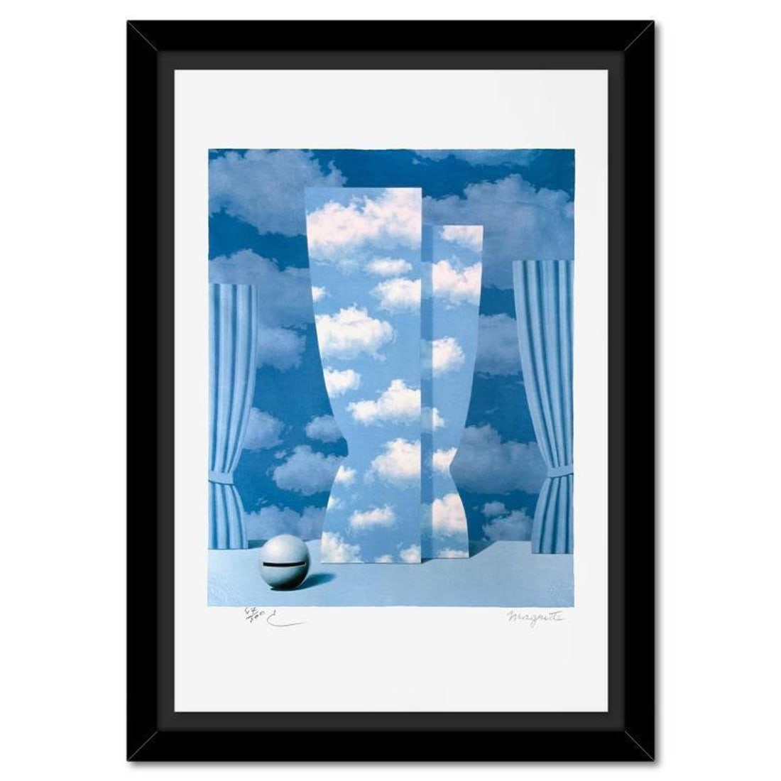 Rene Magritte 1898-1967 (After), "La Peine Perdue" Framed Limited Edition Lithograph, Estate Signed: La Peine Perdue is a limited edition lithograph by Rene Magritte (1898-1967). This piece is numbered 67/300 and bears the dry stamps of the Magritte Foundation & ADAGP (Society of Authors in the Graph