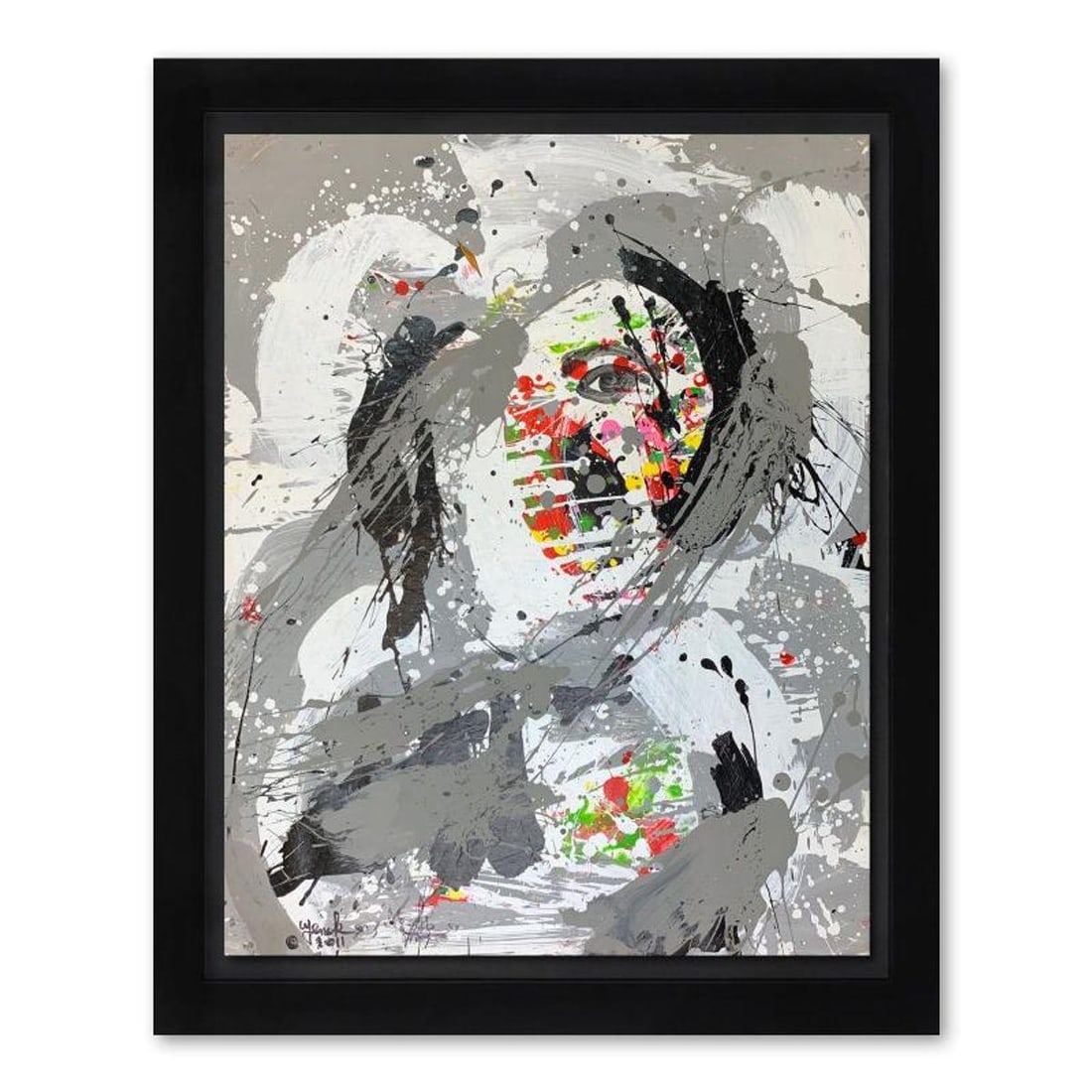 Jenik Cook, Framed Original Acrylic Painting, Hand Signed, Letter of Authenticity.: This is an original acrylic painting on paper by Jenik Cook. Hand signed by the artist, it includes Letter of Authenticity. This piece comes from the artist's personal collection. Measures approximate