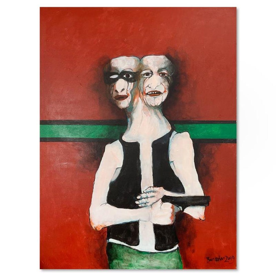 Milton Berwin (1925-2023), Original Painting on Canvas (40" x 30"), Hand Signed with Letter of: This is an original painting on stretched canvas by Milton Berwin (1925-2023), hand signed by the artist. Includes Letter of Authenticity. Measures approx. 40" x 30" (image).