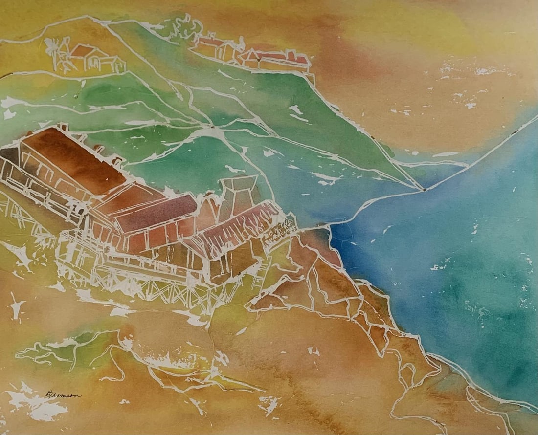 Bramson- Original watercolor on paper: Artist: Bramson. Medium: Original watercolor on paper. Size: 12" x 16". Signature: Signed. Reference#: 25068.