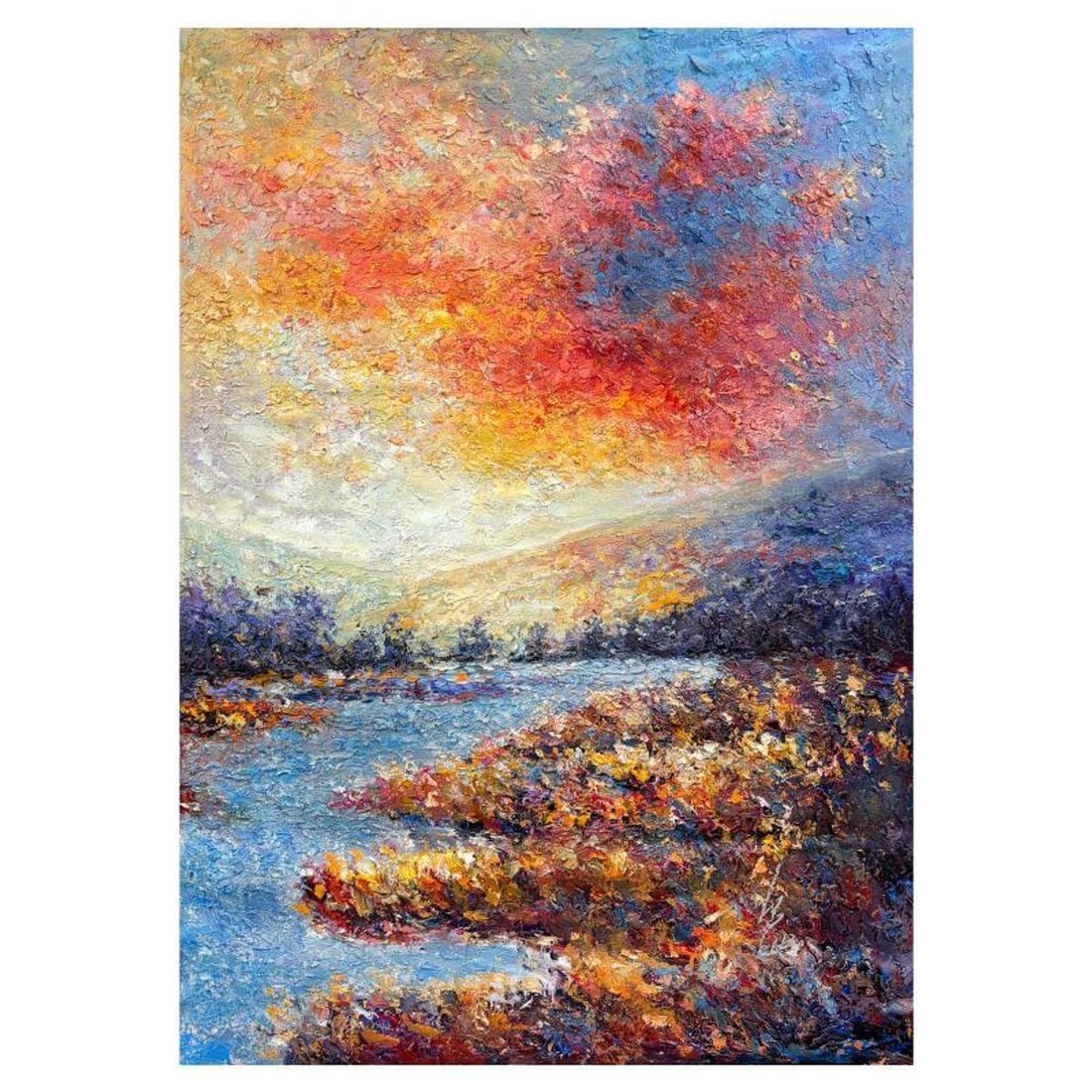 Inam, Original Oil Painting on Canvas, Hand Signed with Letter of Authenticity.: This is an original oil painting on canvas by Inam, hand signed by the artist. Includes Letter of Authenticity. Measures approx. 50" x 36" (image).