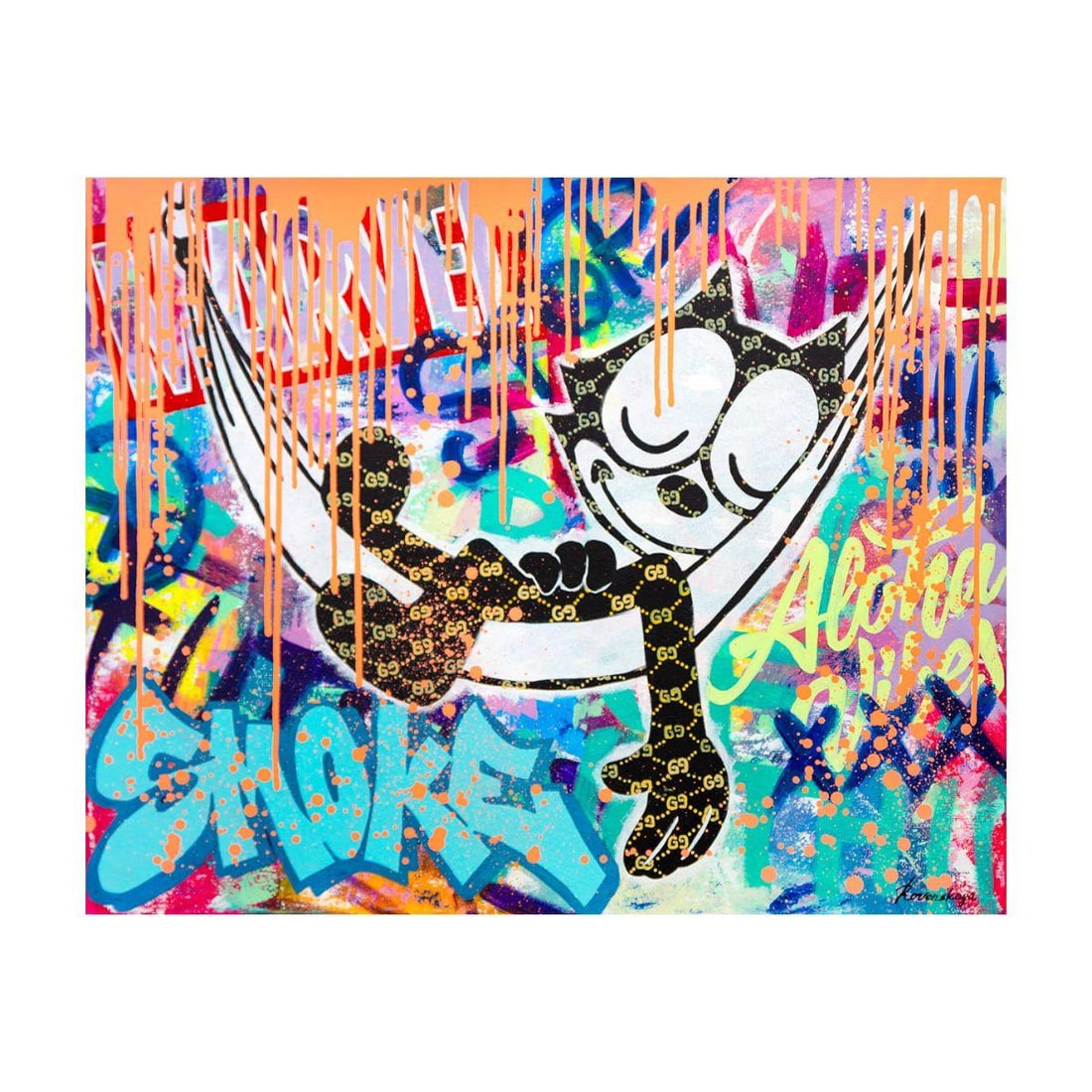 Nastya Rovenskaya- Original Oil on Canvas "Jazzed in Splashes": Artist: Nastya Rovenskaya. Medium: Original Oil on Canvas. Title: Jazzed in Splashes. Size: 24" x 30". Signature: Hand Signed. Certificate of Authenticity: Is included. Reference#: 30176.