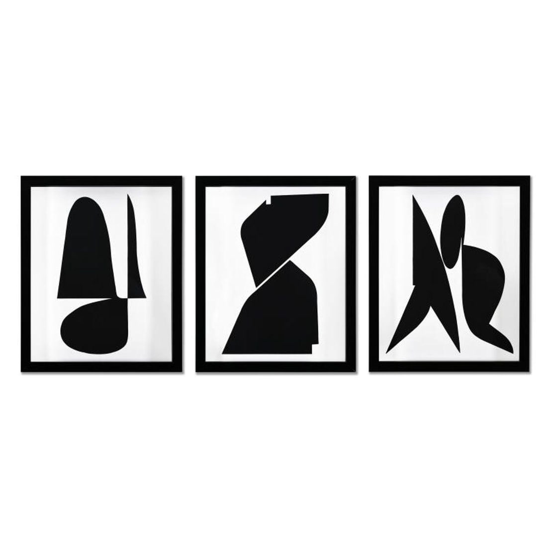 Victor Vasarely (1908-1997), "Dorog, Donan, et Kandahar de la serie Etres Ou Fantomes (Triptych)" (1 of 3)