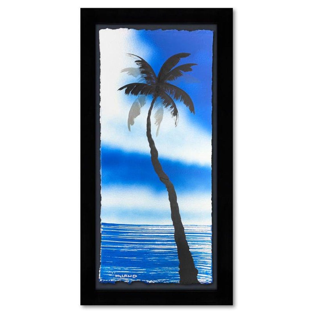 Wyland, "Palm Trees" Framed, Hand Signed Original Painting with Letter of Authenticity. (1 of 3)