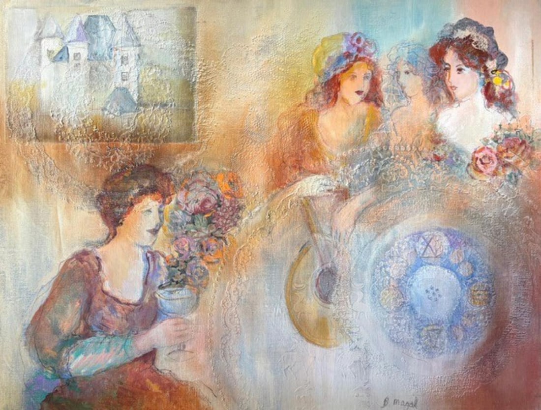 Batia Magal- Original painting on canvas: Artist: Batia Magal. Medium: Original painting on canvas. Size: 36" x 48". Signature: Hand Signed. Reference#: 27916.