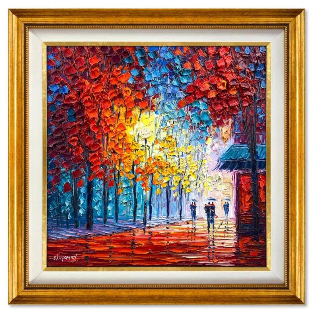 Slava Ilyayev, Framed Original Oil Painting on Canvas, Hand Signed with Letter of Authenticity.: This is an original oil painting on canvas by Slava Ilyayev, hand signed by the artist. This piece comes custom framed. Includes Letter of Authenticity. Measures approx. 30.5" x 30.5" (frame), 23.5" x