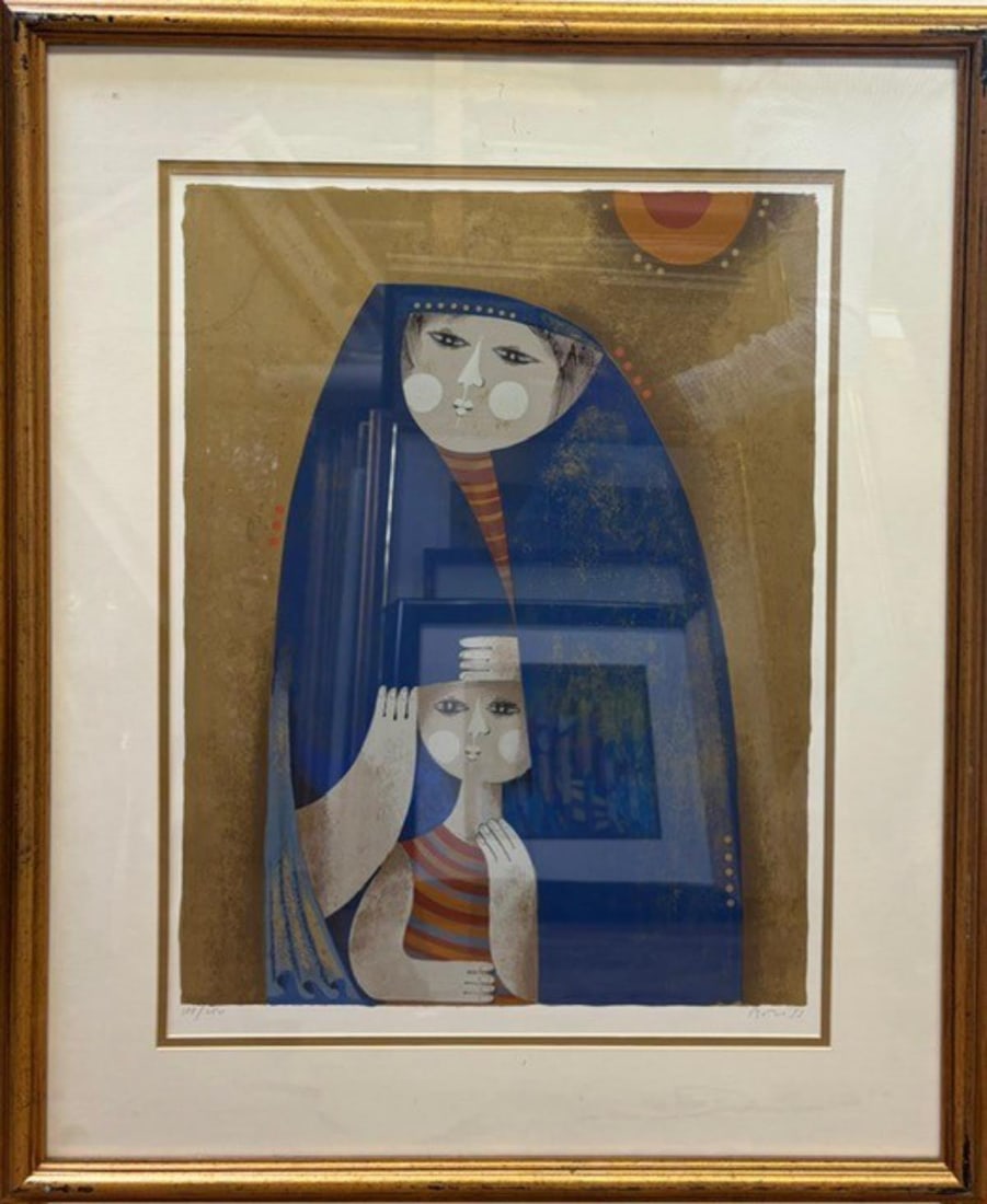 Sammy Briss- Serigraph on paper: Artist: Sammy Briss. Medium: Serigraph on paper. Measures approx. 24" x 30" (framed). Signature: Hand signed and numbered. Reference#: 33312.