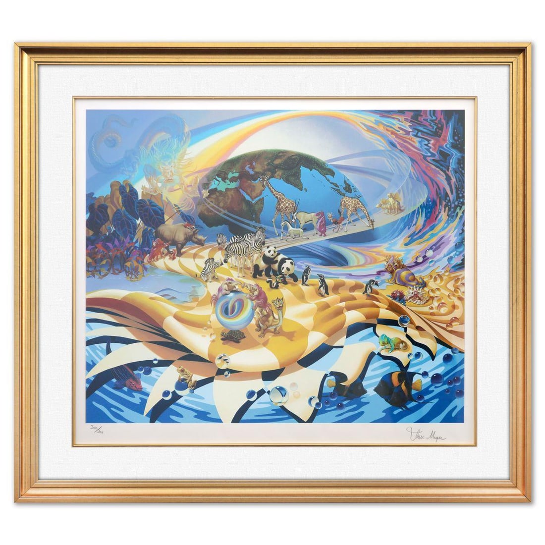 Ilene Meyer - Serigraph "Medusa": Artist: Ilene Meyer . Medium: Serigraph. Title: Medusa. Size: 26" x 31". Measures approx. 35" x 40" (framed). Signature: Hand Signed and numbered. Additional: 300/300. Reference#: 26378.