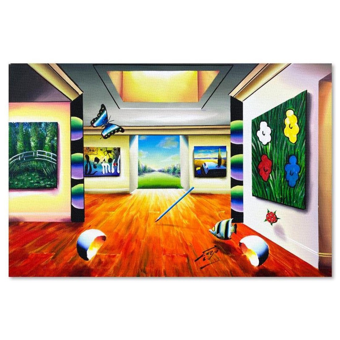 Ferjo, Original Oil Painting on Canvas, Hand Signed with Letter of Authenticity: This is an original oil painting on stretched canvas by Ferjo, hand signed by the artist. Includes Letter of Authenticity. Measures approx. 24" x 36" (image).