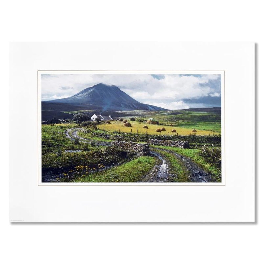 Peter Ellenshaw (1913-2007), "Errigal Mountain, Donegal" Limited Edition Lithograph, Numbered and: Errigal Mountain, Donegal is a limited edition lithograph on paper by Peter Ellenshaw (1913-2007), numbered and hand signed by the artist. Includes Letter of Authenticity. Measures approx. 16.5" x 12.