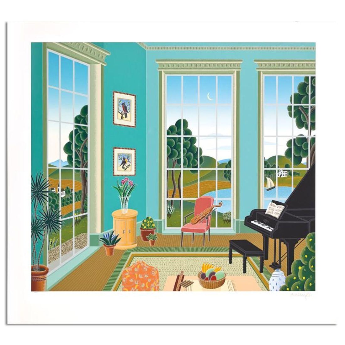 Thomas Mcknight, "Stockbridge" Limited Edition Serigraph, Numbered and Hand Signed with Letter of: Stockbridge is a limited edition serigraph on paper by Thomas Mcknight, numbered and hand signed by the artist. Includes Letter of Authenticity. Measures approx. 32" x 35" (border), 26.5" x 30" (image