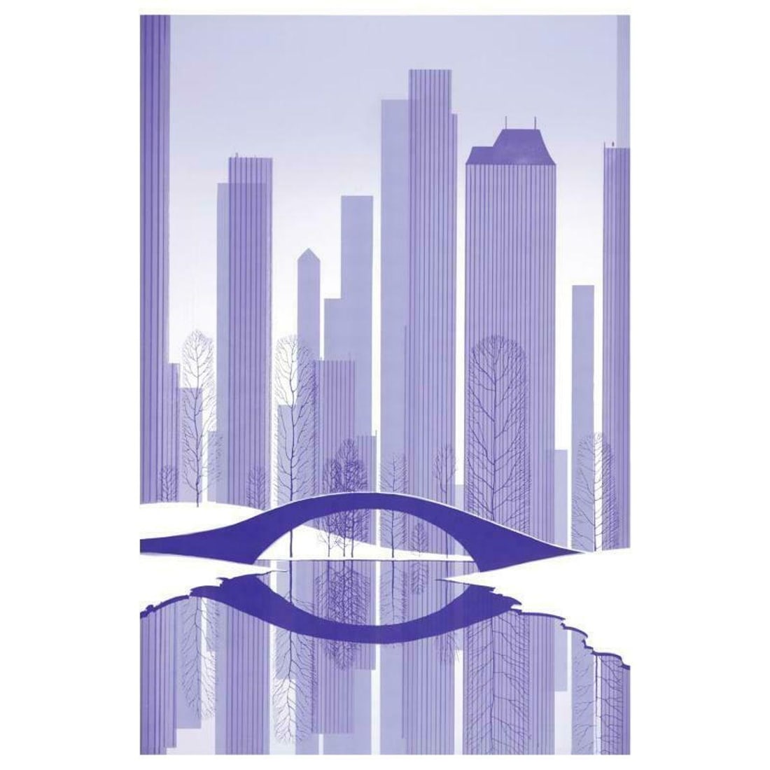 Eyvind Earle (1916-2000), "Central Park" Limited Edition Serigraph on Paper; Numbered & Hand Signed; (1 of 2)