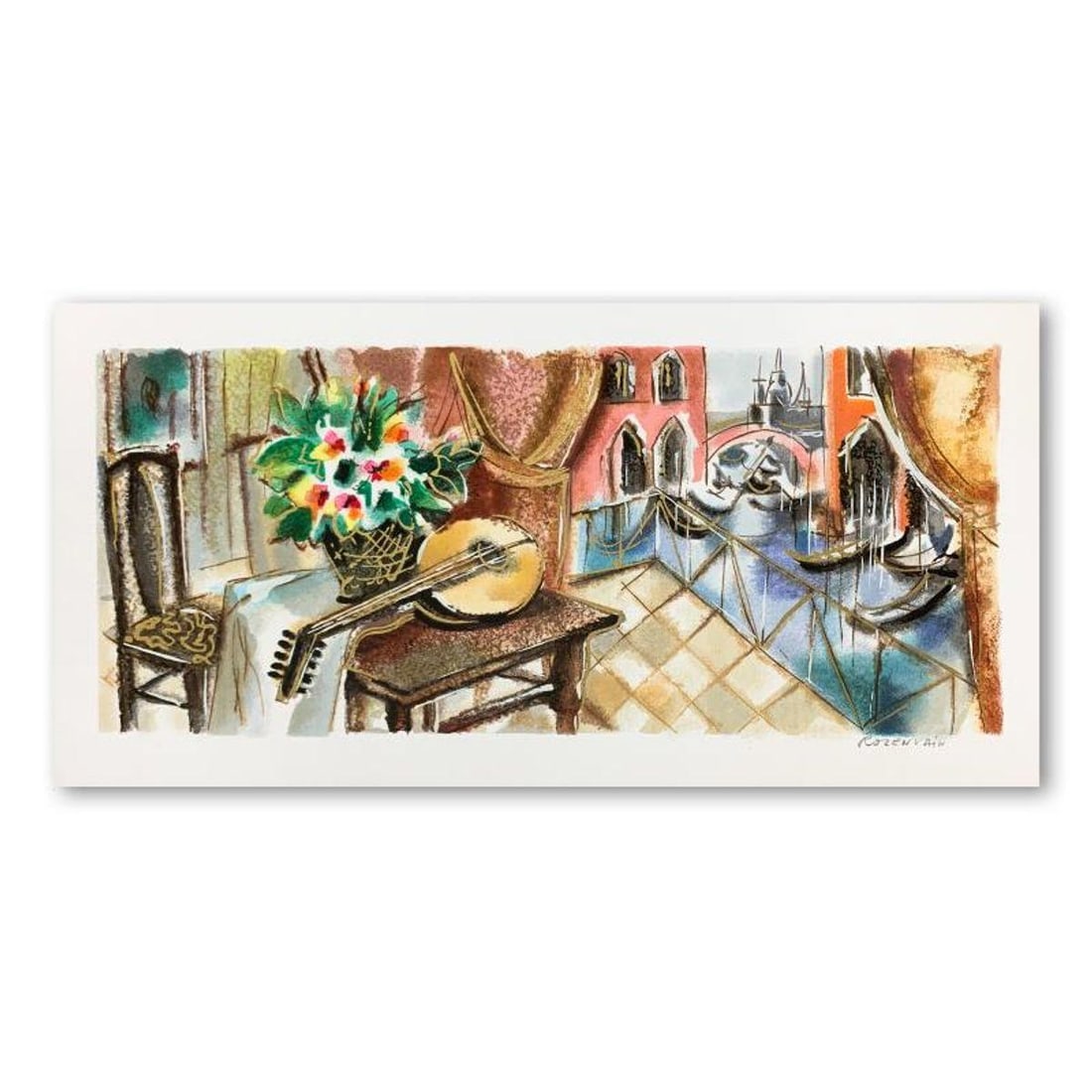 Michael Rozenvain, Hand Signed Limited Edition Serigraph on Paper with Letter of Authenticity. (1 of 2)