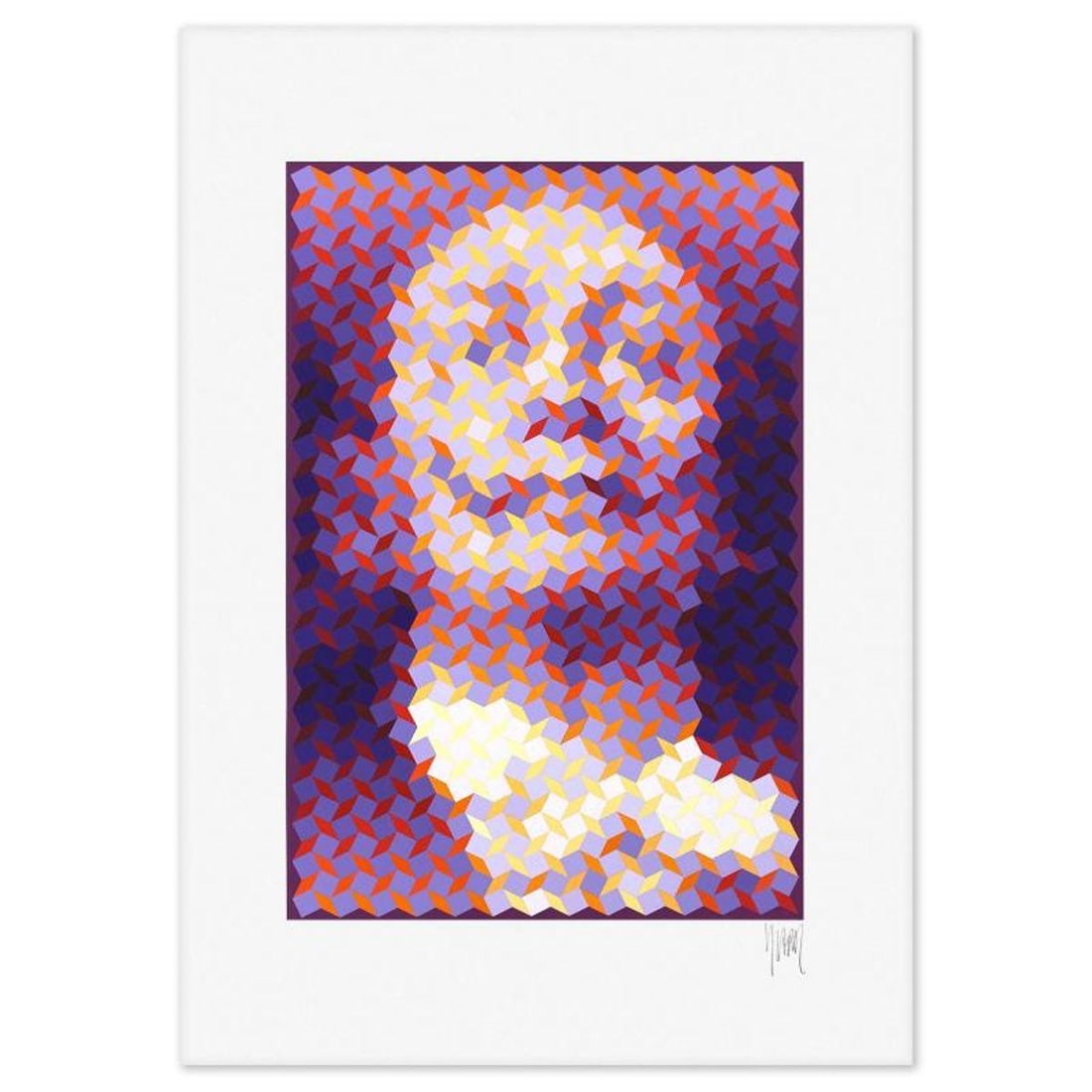 Yvaral, "Faces Of Dali 6" Limited Edition Serigraph, Numbered and Hand Signed with Letter of (1 of 2)