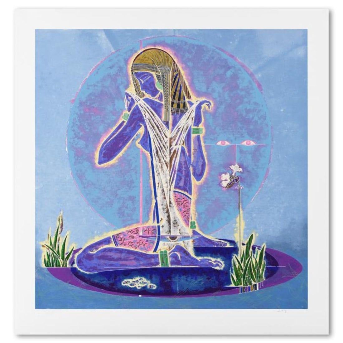 Lu Hong, "Adolescence" Limited Edition Serigraph on Paper, Numbered and Hand Signed with Letter of (1 of 2)