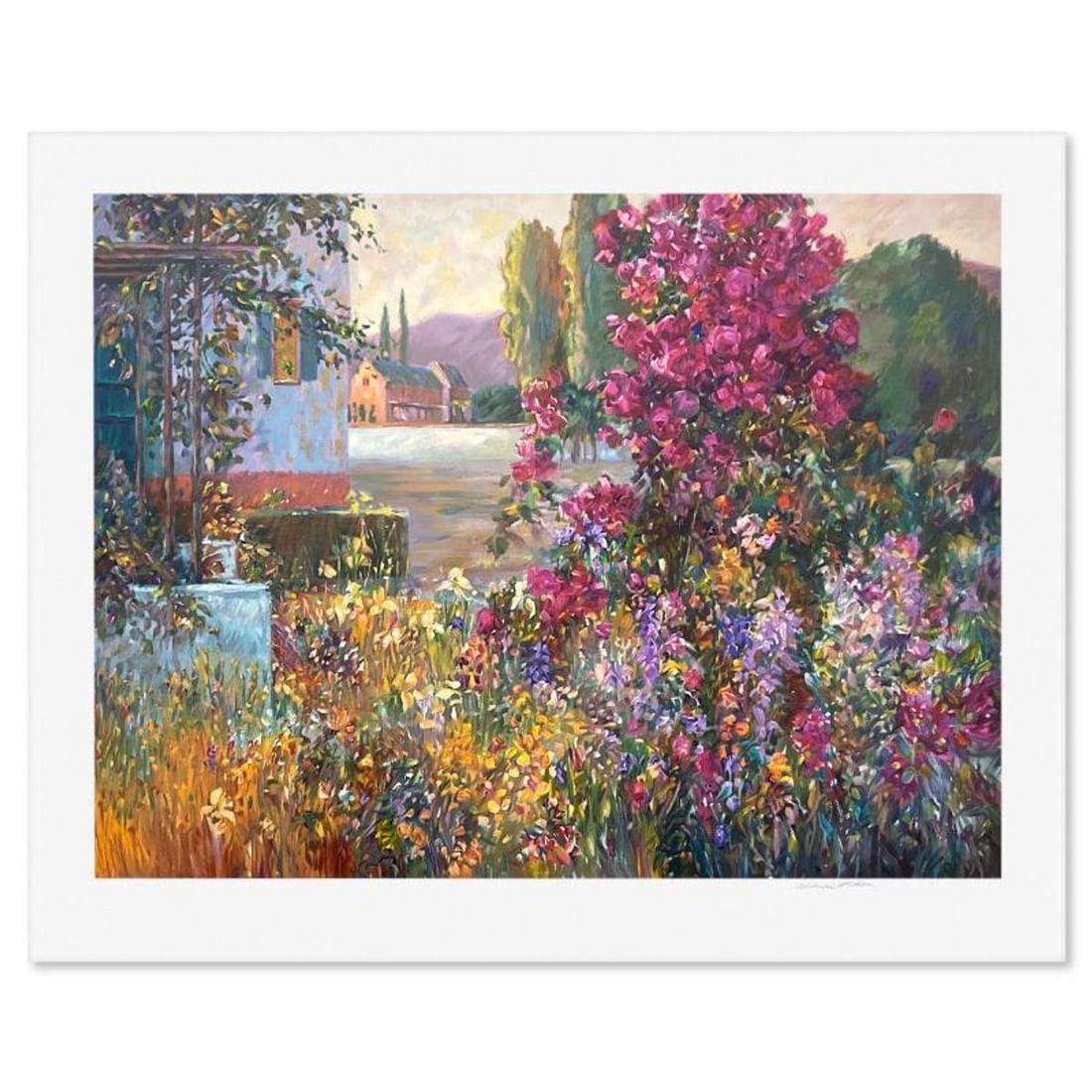 Henri Plisson (1933-2006), "La Vie En Rose" Limited Edition Serigraph, Numbered and Hand Signed with (1 of 2)