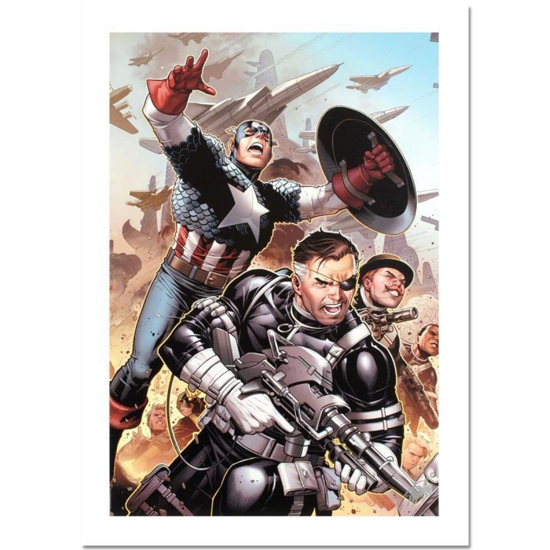 Stan Lee Signed, Marvel Comics "Secret Warriors #18" Limited Edition Canvas 5/10 with Certificate of: Secret Warriors #18 is a limited edition giclee on canvas with art by Jim Cheung. Officially licensed by Marvel, this piece is numbered 5/10 and hand signed by creative legend Stan Lee (1922-2018). Th
