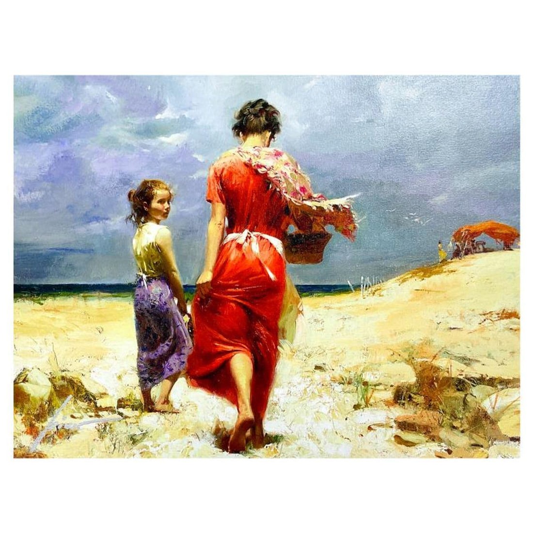 Pino (1939-2010) "Summer Retreat" Limited Edition on Canvas, Numbered and Hand Signed with (1 of 2)