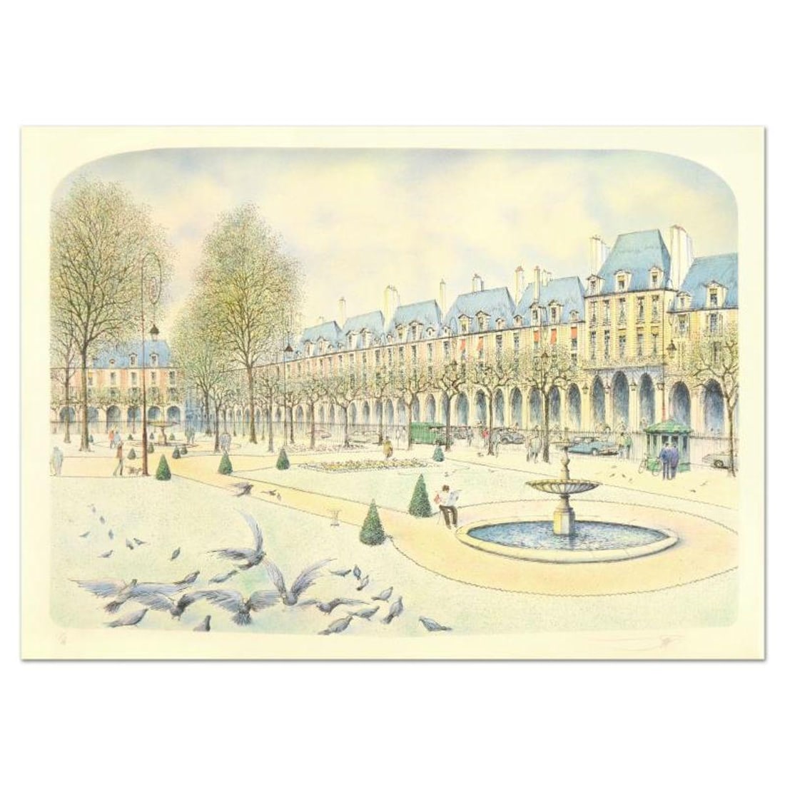 Rolf Rafflewski, "Park" Limited Edition Lithograph, Numbered and Hand Signed. (1 of 1)