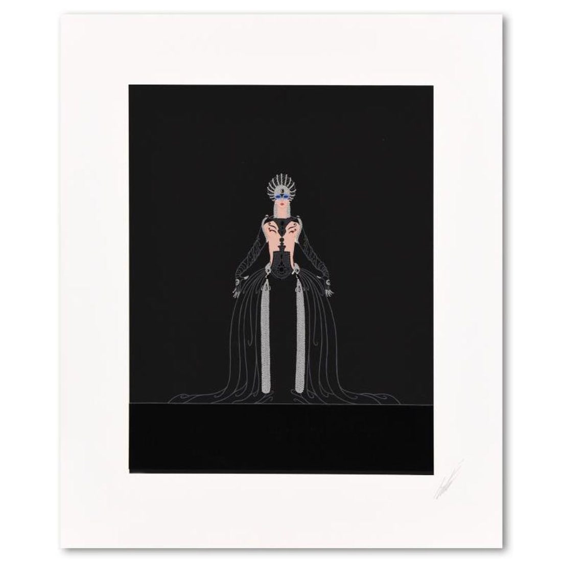 Erte (1892-1990), "Kissing" Limited Edition Serigraph from an HC Edition, Hand Signed with Letter of: Kissing is a limited edition serigraph from an HC edition on paper, hand signed by Erte (1892-1990). Includes Letter of Authenticity. Measures approx. 21.5" x 27" (border), 14.5" x 19.5" (image).