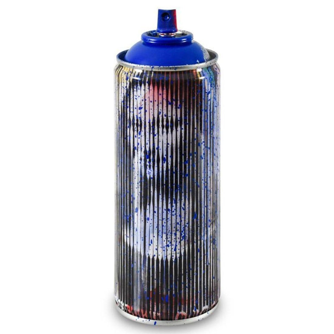 Mr. Brainwash, "Mona Lisa (Blue)" Limited Edition Hand Painted Spray Can with Plate Signature. (1 of 3)