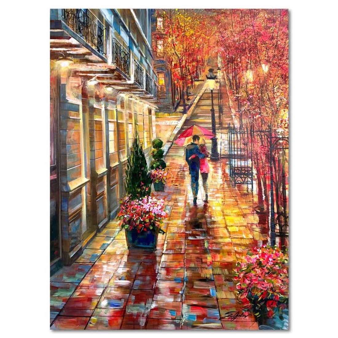 Vadik Suljakov, "Just the Two of Us" Original Oil Painting on Canvas, Hand Signed with Letter of: Just the Two of Us is an original oil painting on stretched canvas by Vadik Suljakov, hand signed by the artist. Includes Letter of Authenticity. Measures approx. 30" x 40" (image).