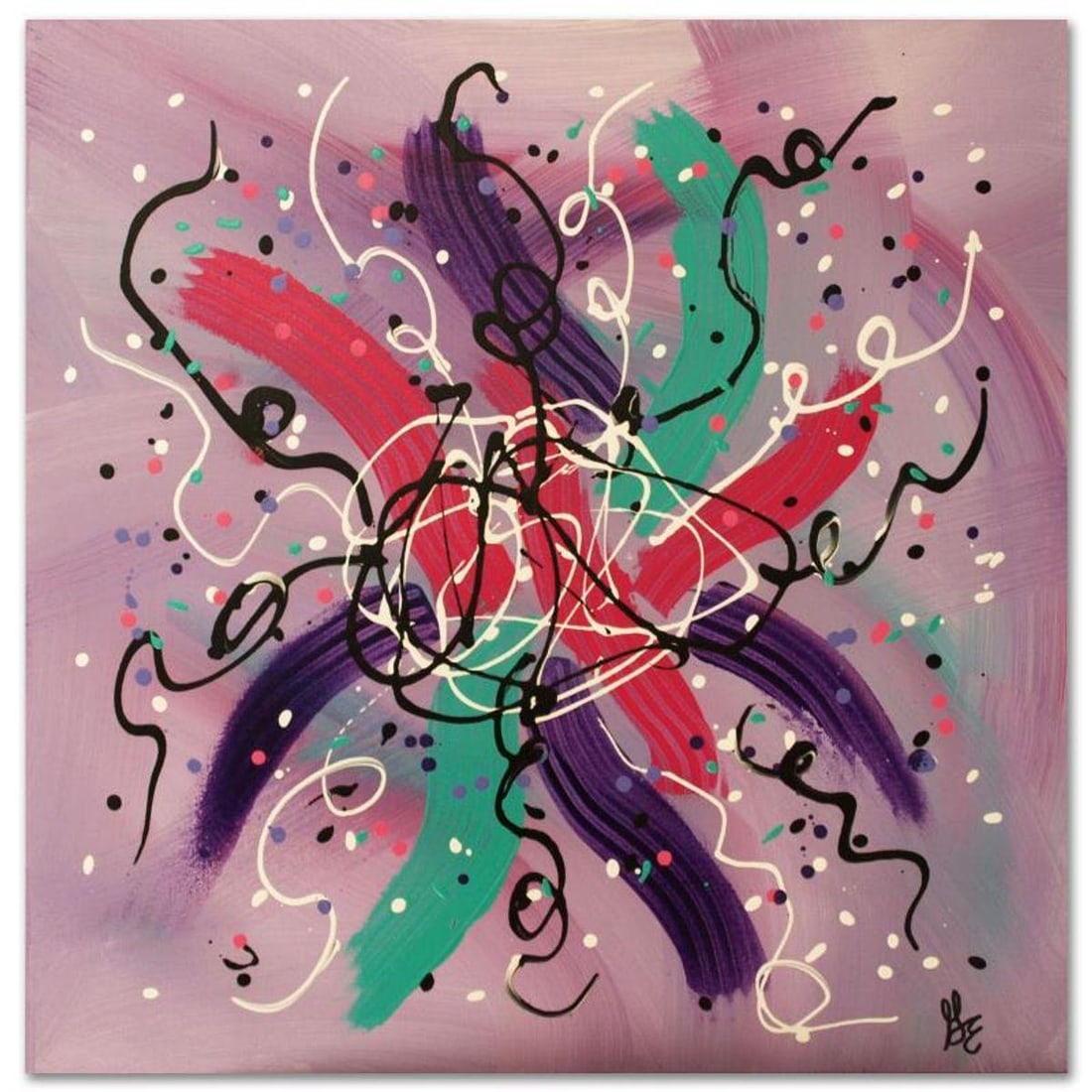 George Marlowe, "Joyous" Original Acrylic Painting on Canvas, Hand Signed with Letter of (1 of 2)