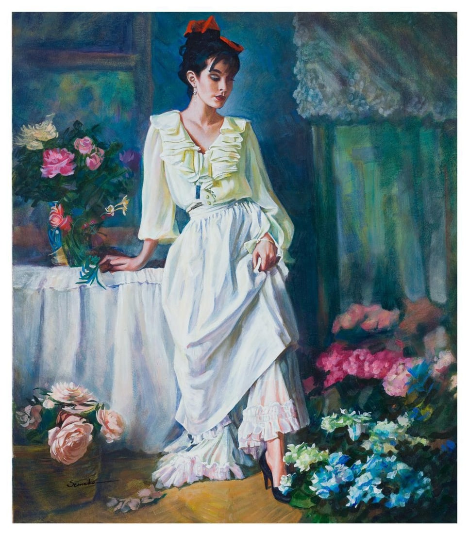 Igor Semeko- Original Giclee on Canvas "Classy Lady": Artist: Igor Semeko. Medium: Original Giclee on Canvas. Title: Classy Lady. Size: 30" x 24". Signature: Hand Signed by the Artist. Certificate of Authenticity: From the publisher. Reference#: 20984.