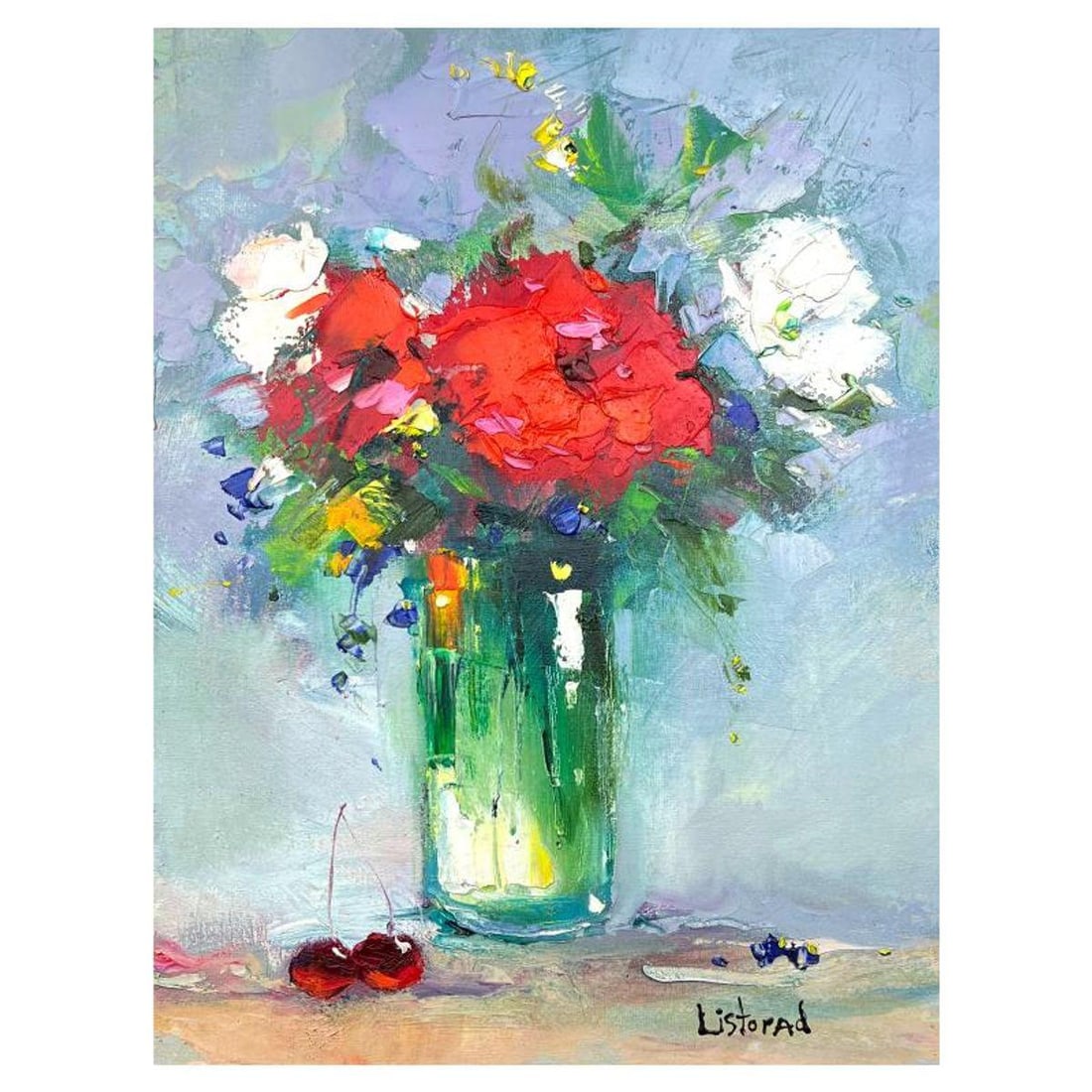 Natalya Listopad, Hand Signed Original Painting on Canvas with Letter of Authenticity.: This is an untitled original painting, acrylic on canvas by Natalya Listopad. It is hand signed by the artist and comes with a letter of authenticity. Measures approximately 17.5" x 13" (image).