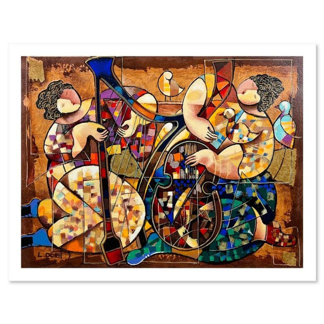 Dorit Levi, "Duet" Limited Edition Serigraph, Hand Signed and Numbered with Letter of Authenticity. (1 of 2)