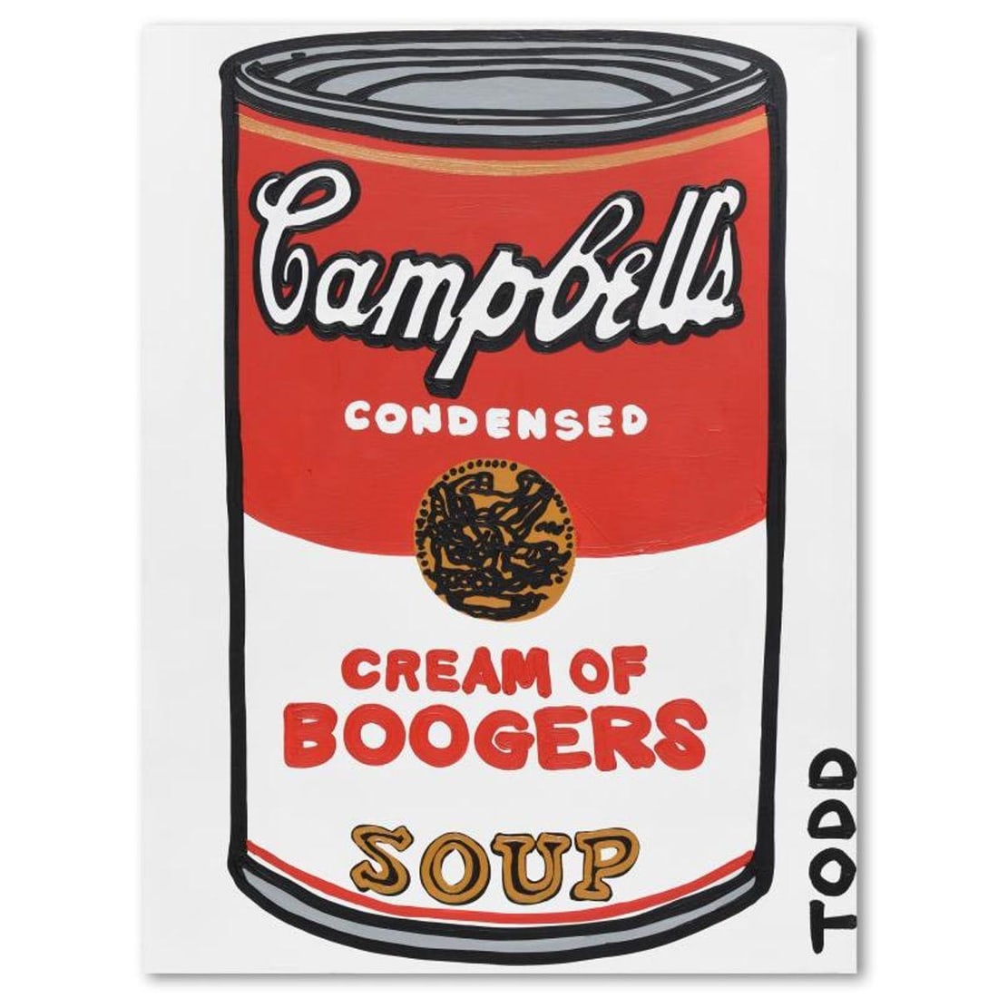 Todd Goldman, "Cream of Boogers Soup" Original Acrylic Painting on Gallery Wrapped Canvas (36" x (1 of 2)