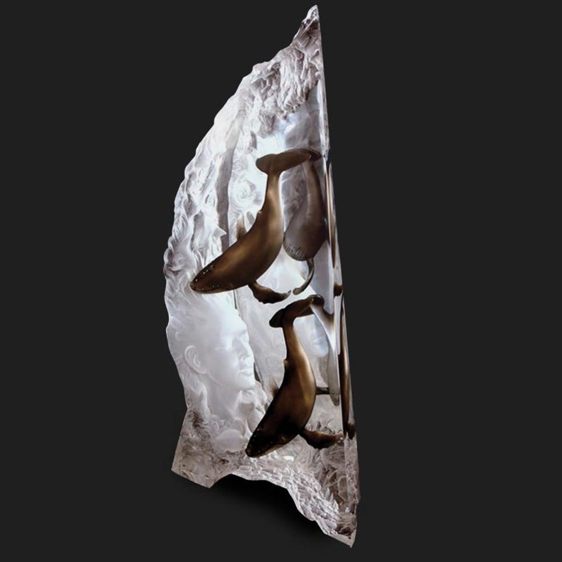 Dan Medina, "Trinity" Limited Edition Mixed Media Lucite Sculpture with COA.: Trinity is a limited edition mixed media lucite sculpture by Dan Medina. Engraved with the artists signature and number, this piece comes with a certificate of authenticity. Measures approximately 36"