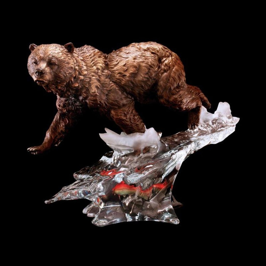 Kitty Cantrell, "Solitary Hunter" Limited Edition Mixed Media Lucite Sculpture with COA.: Solitary Hunter is a limited edition mixed media lucite sculpture by Kitty Cantrell. Engraved with the artists signature and number, this piece comes with a certificate of authenticity. Measures