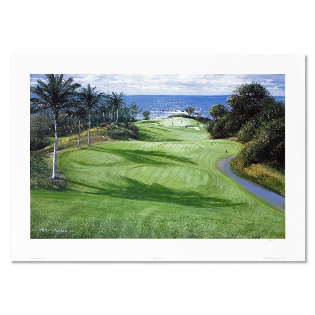 Peter Ellenshaw (1913-2007), "Mauna Kea - Eleventh Hole" Limited Edition Lithograph, Numbered and: Mauna Kea - Eleventh Hole is a limited edition lithograph on paper by Peter Ellenshaw (1913-2007), numbered and hand signed by the artist. Includes Letter of Authenticity. Measures approx. 37.5" x 25.